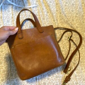 Portland leather Honey mini crossbody tote